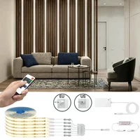 1-6PCS Group Lighting COB LED Strip Light Kit With Dimmable Remote Controller DIY Cuttable Strip Back Adhesive For Backdrop Deco