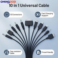 10In1 Multi-ports USB Cable Universal Phone Charger Cord Multi-head Charging Cable for Samsung Nokia