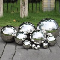 50/80/100/150/200mm 304 Stainless Steel Ball High Gloss Sphere Mirror Hollow Ball For Home Garden Decoration Supplies Ornament