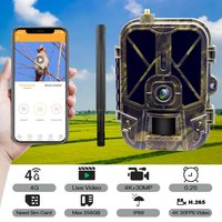 Kamera leśna 4K z transmisją na żywo 4G, 30MP, aplikacja, usługa chmurowa, kamery myśliwskie, bateria litowa 8000mAh, noktowizor, fotopułapki HC940PROLI