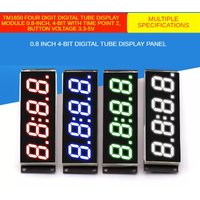 TM1650 Four Digit Digital Tube Display Module 0.8-inch, 4-bit with Time Point 2, Button Voltage 3.3-5V