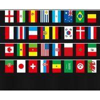 1Set 48 flags String Flag Countries Around The World Nations Flag 48 Teams Games Hanging Flags