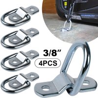 4Pcs 3/8 Steel D-Ring Tie Down Anchor Heavy Duty D Rings Tie Down Anchors 2400LBS for Truck RV ATV Boat Floor Wall Surface Mount
