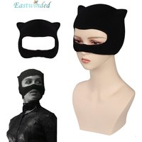 Selina Kyle Cospaly Mask Headwear Female Anti-hero Roleplay Knitted Mask Props Fantasy Costume Accessories Carnival Helmet