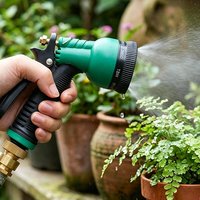 8 Mode Adjustable Water Spray Gun for Garden Hose Car Wash High Pressure Nozzle with Flow Control Side Knob Trigger Lock Quick