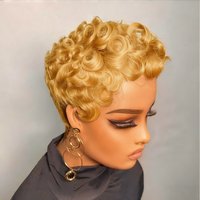 Short Curly Pixie Cut Brazilian Human Hair Wigs for Women for Daily Use Full Machine Made Wig