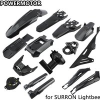 Pour Surron Light Bee transfert d'eau en Fiber de carbone queue étendue garde-boue avant couvercle de batterie accessoires SUR-RON