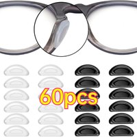 10/60pcs Silicone Adhesive Nose Pads for Glasses Non-slip Transparent Eyewear Replacement Accessories