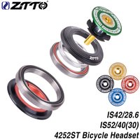 ZTTO MTB Bike Road Bicycle Headset 42mm 52mm CNC 1 1/8"-1 1/2" Tapered Tube fork Integrated Angular Contact Bearing 4252ST