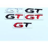 3D Metal Chrome Black Logo GT Emblem Car Trunk Badge For 208 2008 205 508 5008 207 408 308 3008 GT Sticker Accessories