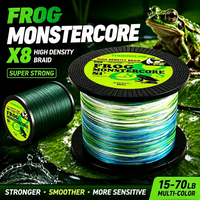 Thornsline X8 Frog Monstercore Braided PE Line 15-70LB High Strength Braid Fishing Line For Frog Snakehead Bass Angling Fishing