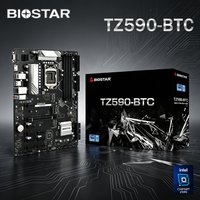 BIOSTAR TZ590-BTC Motherboard LGA 1200 DDR4 Z590 128G M.2 support 11900K 10900K 11700T 10700F 11600K cpu 8xPCIe 3.0 slots ATX