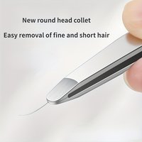 Heavy-Duty Stainless Steel Professional Eyebrow & Facial Hair Tweezers with Sharp Tips Compatible for Eyebrows Beards