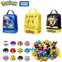 144 styl Pokemon rysunek z torbą do przechowywania potwór elf piłka zestaw zabawka Pikachu Anime akcja Mini mały Pokeball prezent urodzinowy dla dziecka