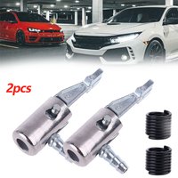 Metal Air Chucks Air Compressor Tire Inflator Tire Chuck With Barb Connector For Hose Repair Inflate Chuck