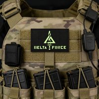 Delta Series Tactical Glow in the Dark Patches Army Jacket Shoulder DIY Sew-On Accessories With Hook&Loop Backing