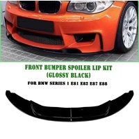 For BMW 1 Series E81 E82 E87 E88 1M 2004-2013 Front Bumper Spoiler Lip Carbon Fiber Look/Gloss Black Lower Splitter Protector
