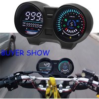 Universal Digital Meter Board For Motorcycle LCD Speedometer Tachometer Waterproof Instrument Cluster Indicator For Suzuki GN125