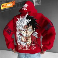 ONE PIECE Parent-child Clothing Autumn and Winter Japanese Hotblooded Animation Classic Character Hoodie Men's and Women's Top