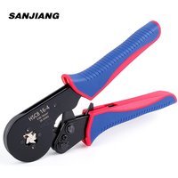 HSC8 16-4 Ratchet Crimping Tools, Square Jaw Wire Crimping Pliers AWG 30-5 (0.08-16mm²) Wire Ferrule Terminals Crimper