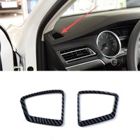 2Pcs/Set ABS Carbon Fiber Car High Position Air Conditioning Outlet Decoration Cover For 2015-2019 Peugeot 308 T9 408