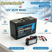 3S7P 12V 80Ah 18650 Wiederaufladbares Energiespeichermodul, Mehrfachschutz-BMS-Platine & 4000+ Zyklen Lebensdauer, geeignet für Solar-Wind-Anlagen, Mini-USV, Beleuchtung, Elektrofahrzeugversorgung