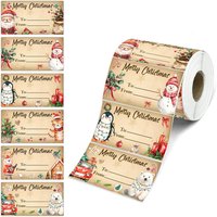 180Stickers/Roll Christmas Gift Label Stickers Blessing Tags Festive Design Santa Self Adhesive Sticker Gift Packaging Decoratio
