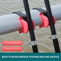 U Shaped Fishing Rod Bracket Portable TPE Fishing Rod Holder Fishing Boat Railing Fixing Rod For Fishing Rod Sea Pole Fishrod