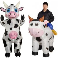 Cycling cow inflatable suit standing round eyed Popo cow shaped adult unisex party and party funny performance props