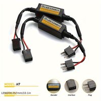 2Pcs LED Car Headlight Bulbs H7 H4 H11 H8 9005 hb3 9006 hb4 H1 H3 Decoder Wiring Harness Canbus Decoder No Error Load Conversion