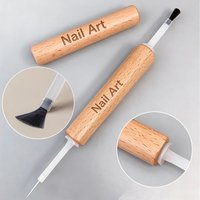 Professional Nail Brush Set with Detachable Wooden Grip Multi Functional Nail Polish Brushes Nail Art Tools
