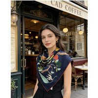 2026 Twill Silk Scarf 90CM Luxury Designer Scarves Rolled Edges Bandanas Summer Spring Shawls Hair Neck Accessories