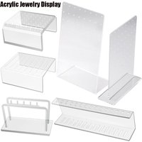 1pcs Acrylic Clear Display Board Strong Jewelry Stand Tongue Stud Earrings Nose Ring Navel Lip Piercing Stand Hole Display