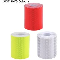 AliExpress NONE 100cm x 5cm Reflective Sticker – Silver Warning Strip for Car Safety, Bicycle, Backpack, Night Visibility Boost