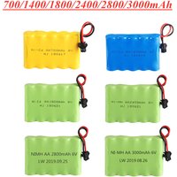 6v 700mAh/1400mAh/1800mAh/2400mAh/2800mAh/3000mAh Ni-MH Battery for Rc Toys Cars Tanks Robots Boats AA 6V NiCD Battery Pack