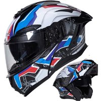 Flip up Motorcycle Helmet Dual lens off-road Racing helmet Full face Men Cascos para moto Motorbike Helmet DOT Approved For BMW image 3