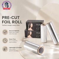 WANMEI 50m X 15cm Pre-Cut Hair Aluminum Foil Roll, Salon Professional Tin Paper for Hair Coloring & Perming