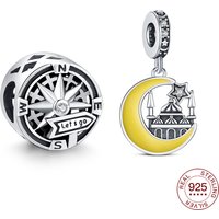 2025 Classic Jewelry Creative Compass Charm Cornicello Tower Pendant Fit Bracelet Diy For Women Lucky Bead Perfect Gift Hot
