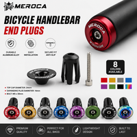 MEROCA Bicycle Handlebar End Plug Nylon and Aluminum Alloy Material For Mountain Bike and Road Bike Handlebar End Cap