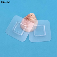 1/5/10 Pcs Wall Self Adhesive Hook Transparent Wire Shelf Wall Mount Sticker Sided Fixing Patch Kitchen Bathroom Gadget〔Nest〕