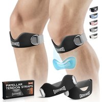 GOUNOD Silicone Patellar Tendon Support Strap for Knee Pain Relief Non-slip Adjustable Knee Straps Running Hiking Patella Band