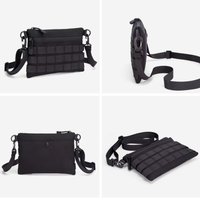 Portable Nylon Crossbody Bag Water Resistant Large Capacity EDC Shoulder Bag Multi-functional Cycling Bag For Outdoor Hiking