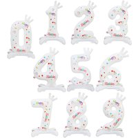32 Inch Birthday Number Balloon New Happy Birthday Printed White Standing Crown Digital Balloons Wedding Party Ballons