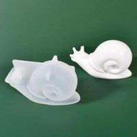 1 Pcs Crystal Epoxy Resin Mold Cute Snail Animal Silicone Casting Mold Snail Making Home Decor Plaster Mold
