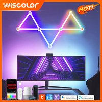 Smart RGB Wall Light LED WIFI Matter Lamp DIY Wall Art Indoor Splicing Atmosphere Lighting Home Room Decoration Bar Night Light