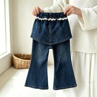 RAISE 2026 Herbst Kinder Mädchen Jeanshose 2-8 Jahre Baby Mädchen Jeanshose mit lockerem Schnitt und elastischem Bund, Schlaghose für Kleinkinder