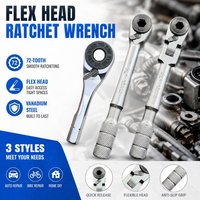 1/4 inch Ratchet Wrench Set Portable Hand Repair Tool Kit Multi-Angle Ratchet Spanner For Confined Spaces & Daily Repairs