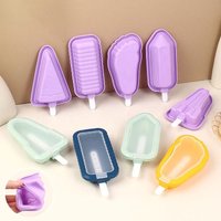 5 pcs Summer Homemade Silicone Ice Cream Mold With Multiple Shapes For Household Ice Cream Making Tools