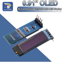 0.91 Inch 12832 White And Blue Color 128X32 OLED LCD LED Display Screen Module 0.91" IIC Communicate 3.3V-5V For Arduino PIC