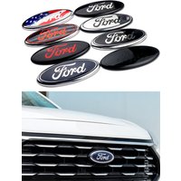 Non-destructive Car Front Grille Badges Trunk Cover Decal Sticker For Ford Fiesta ST Fusion Explorer Escape Shelby Edge Kuga MK6